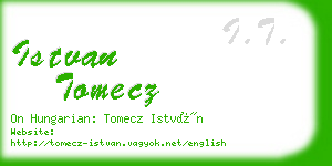 istvan tomecz business card